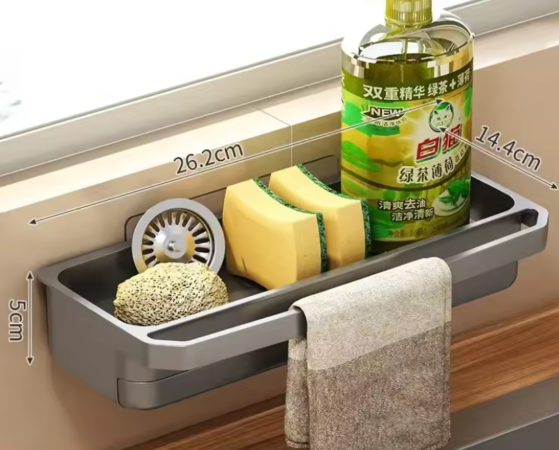 Self-Draining Kitchen Sink Organizer