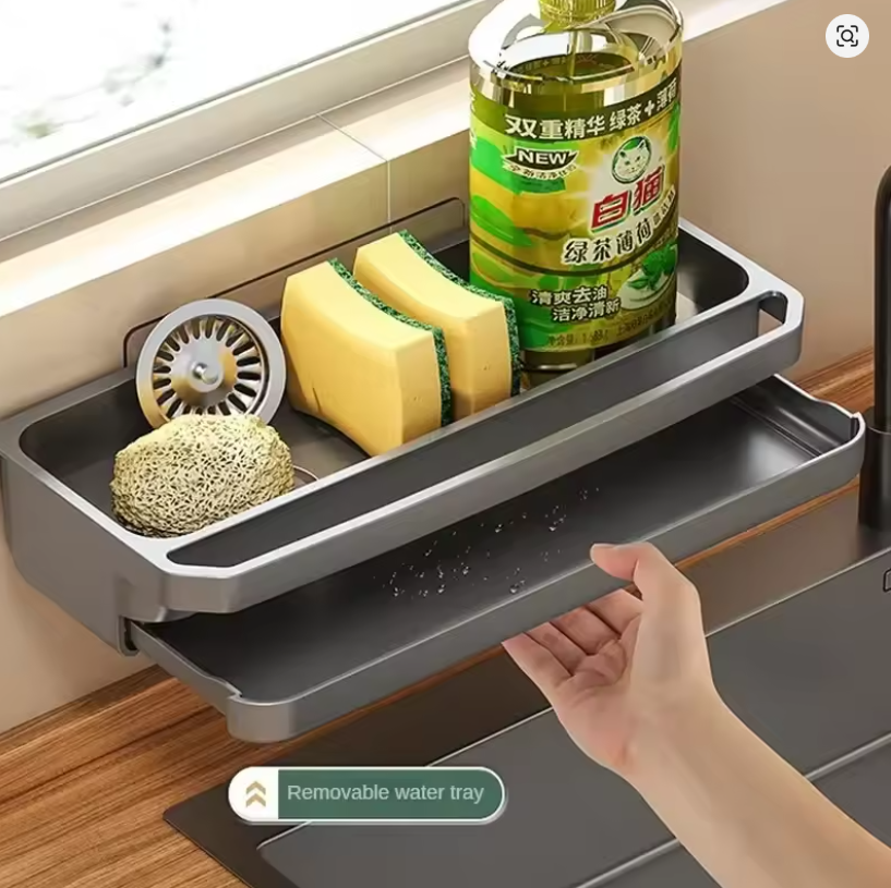 Self-Draining Kitchen Sink Organizer